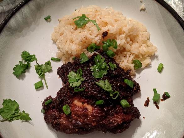 Trini Stew Chicken with Orange Rice-1